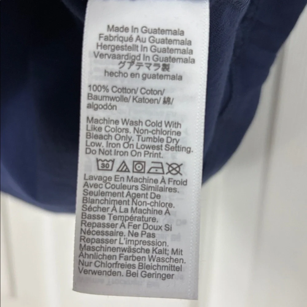 New NWT J.Crew graphic blue cotton tee size Medium Caravan Travel Road Trip